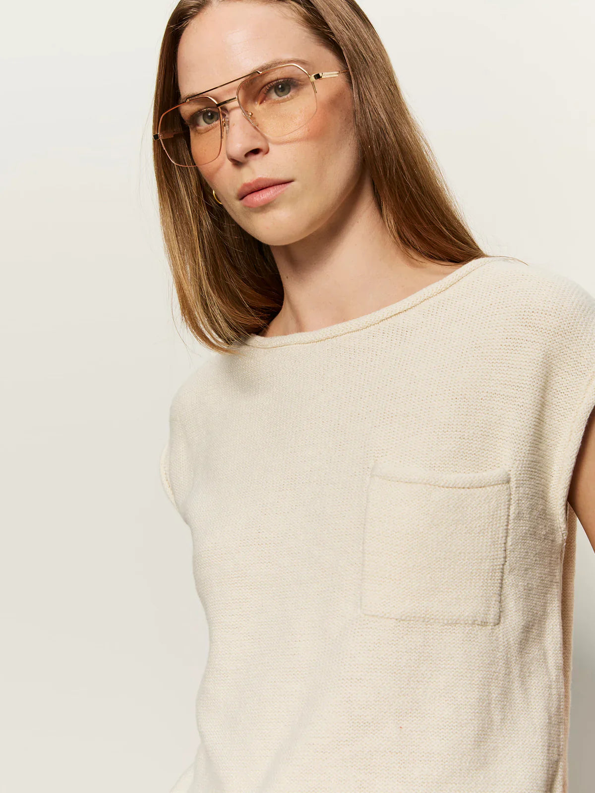SANCTUARY | T-shirt chandail 'Easy' | Ivoire