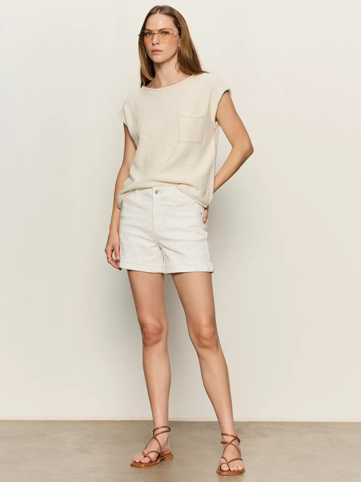 SANCTUARY | T-shirt chandail 'Easy' | Ivoire