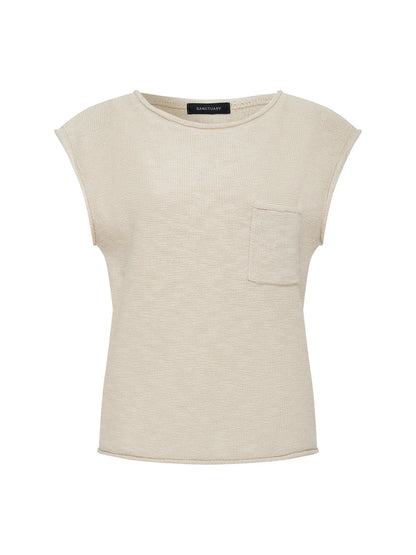 SANCTUARY | T-shirt chandail 'Easy' | Ivoire