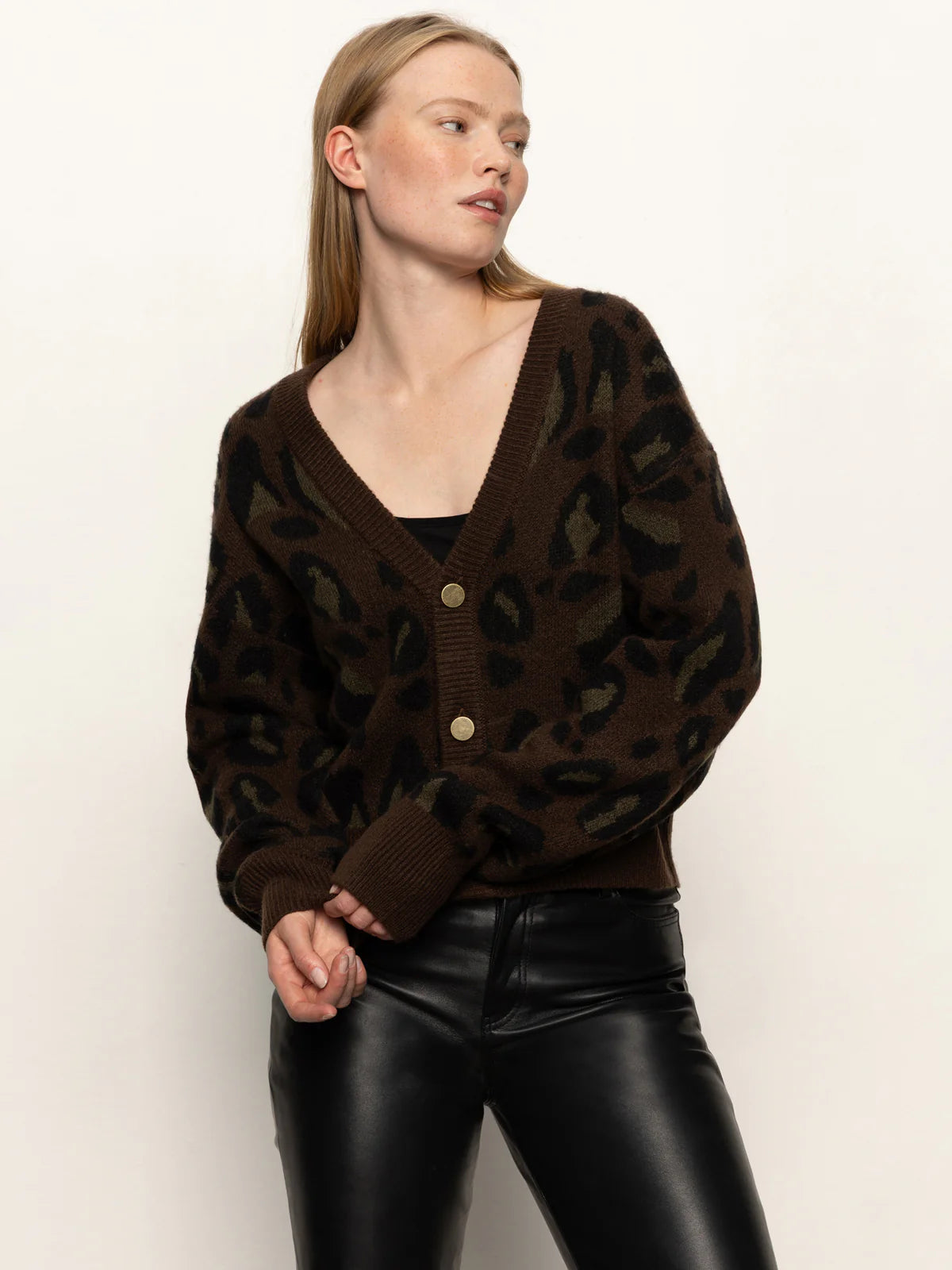 Sanctuary | Cardigan "Meow Kitty"- Brun/ Vert/ Noir
