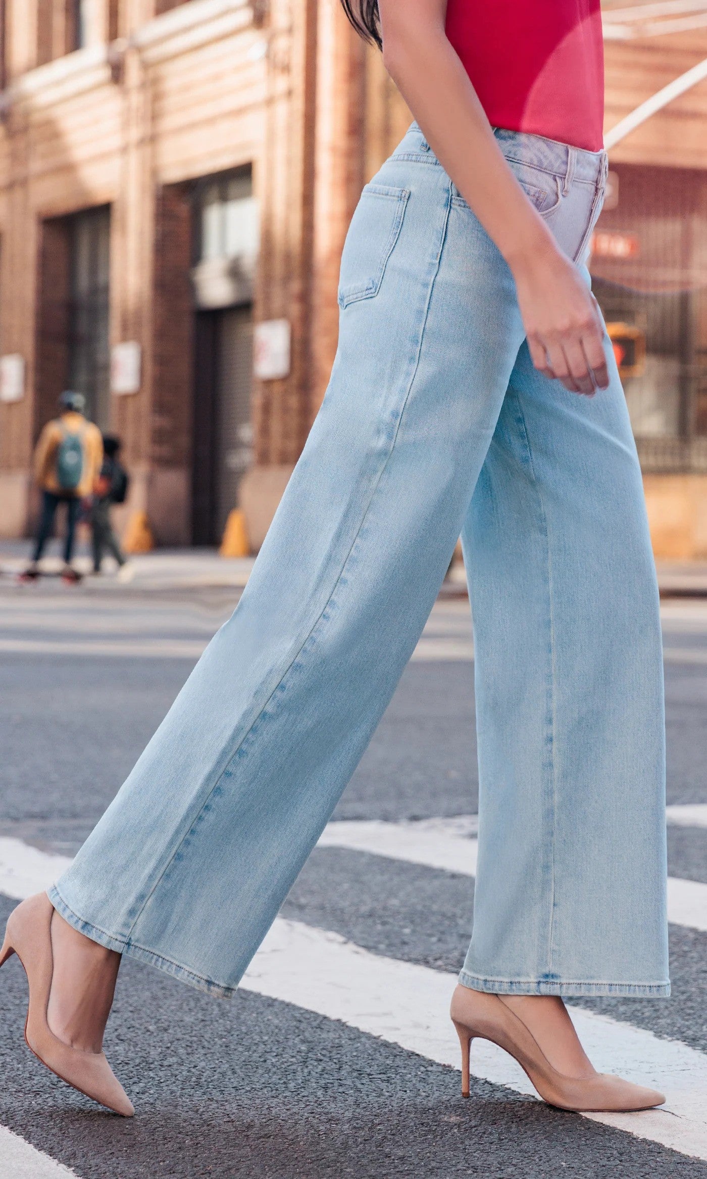 Generation Love | Le jean ''Callista'' à coupe droite - Bleu glacier