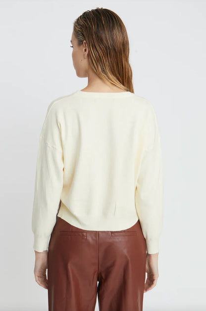 Deluc | Chandail "Polly" col rond - Ecru