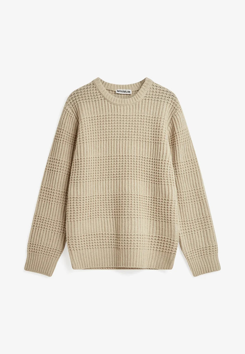 MINIMUM | Pull en tricot “Carlos” - Mastic