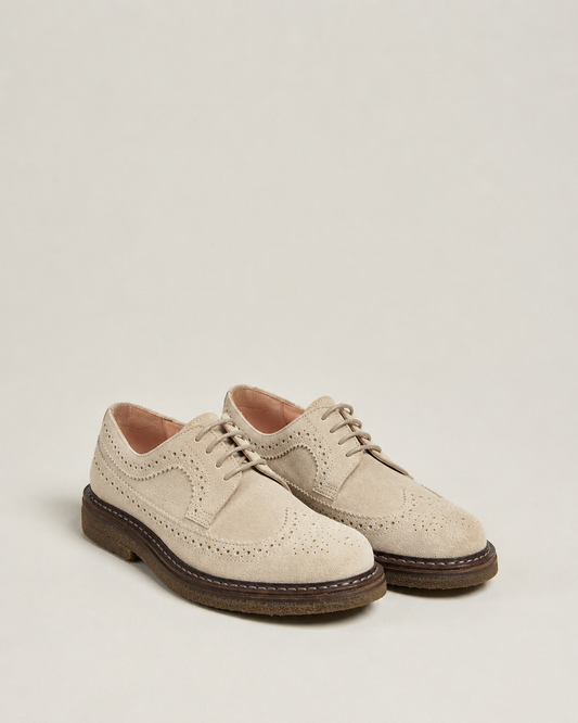 Astorflex | Les chaussures derby en daim ''Rondiflex'' - écru