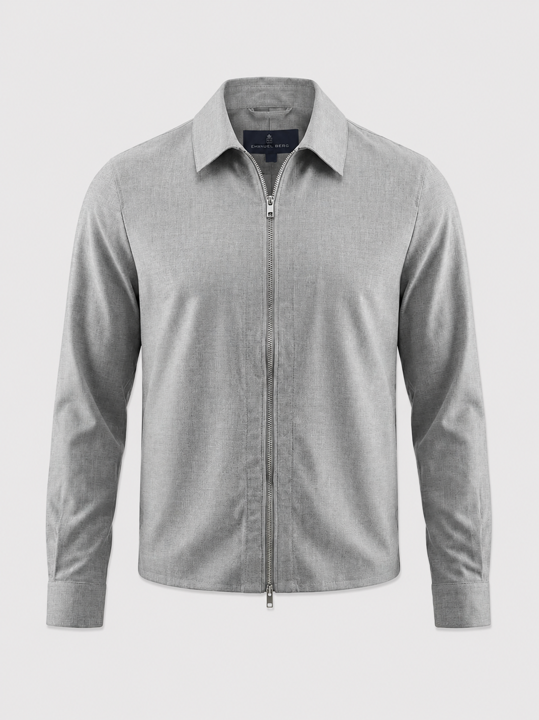 EMANUEL BERG | Blouson aviateur léger en coton stretch - Gris