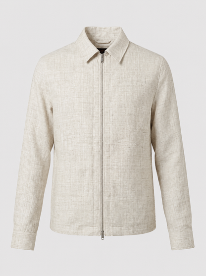 EMANUEL BERG | Blouson bomber léger en lin et coton - Beige