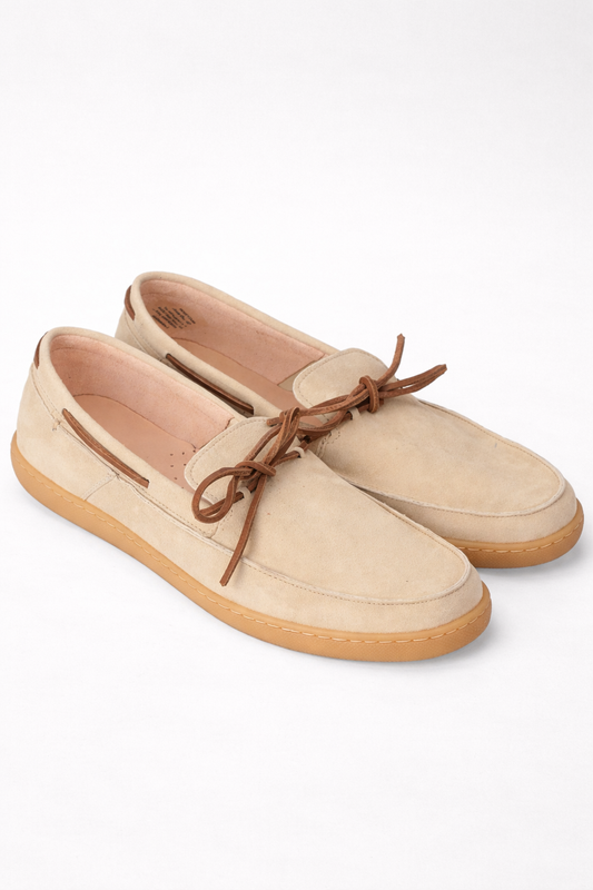 Astorflex | Mocassins ''Rivaflex'' en daim - Écru