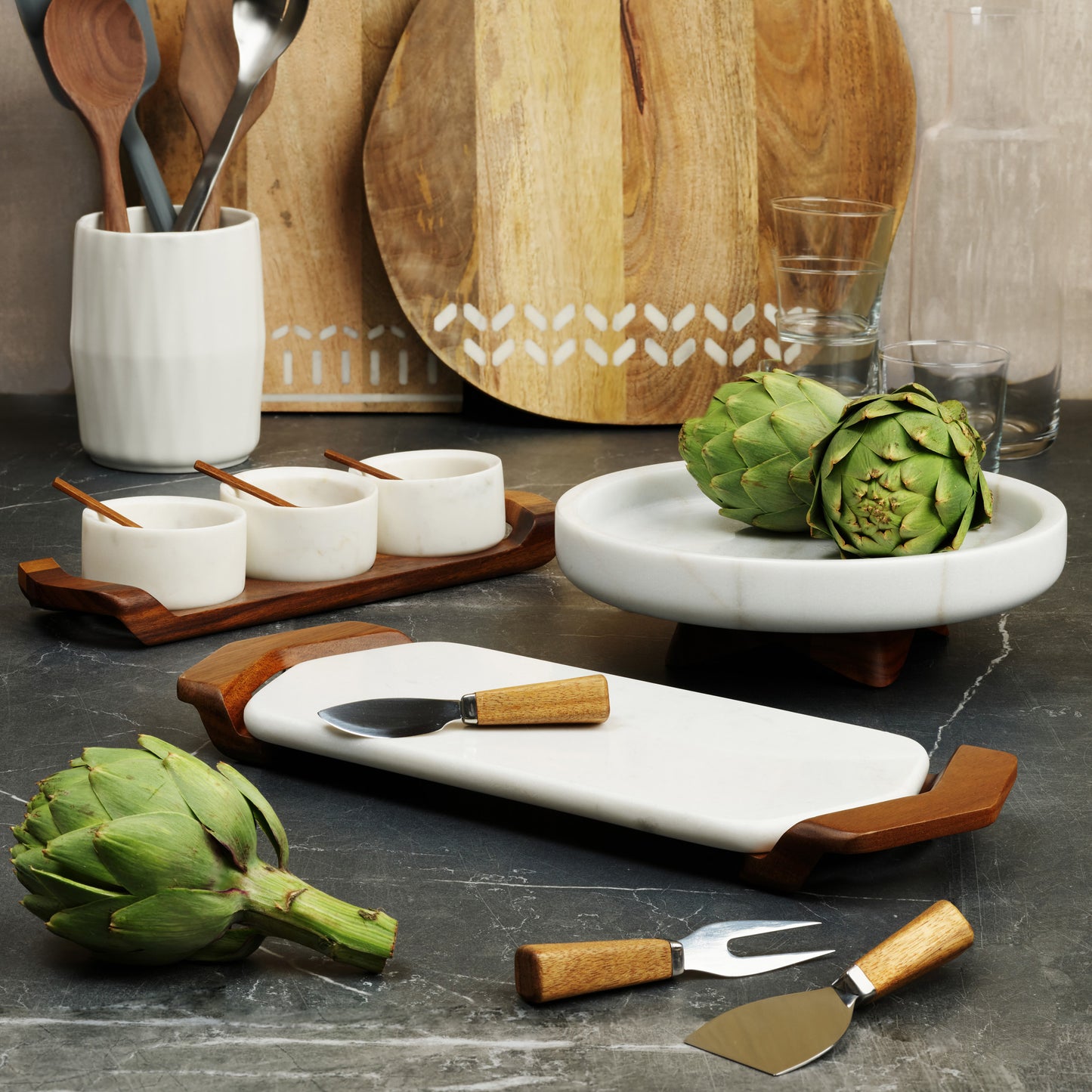 Nambé - Blend Bar Board with Knife