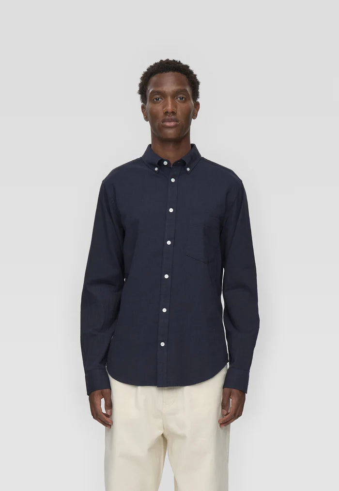 MINIMUM | Chemise à manches longues “Colt” - Bleu marin foncé