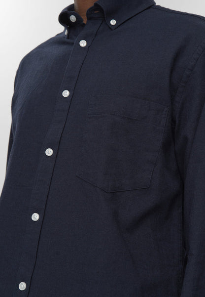 MINIMUM | Chemise à manches longues “Colt” - Bleu marin foncé