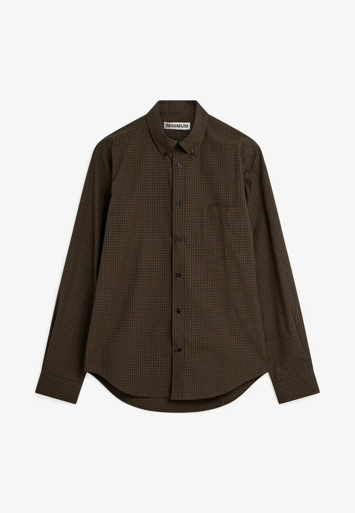 MINIMUM | Chemise à manches longues “Colt” - Café turc