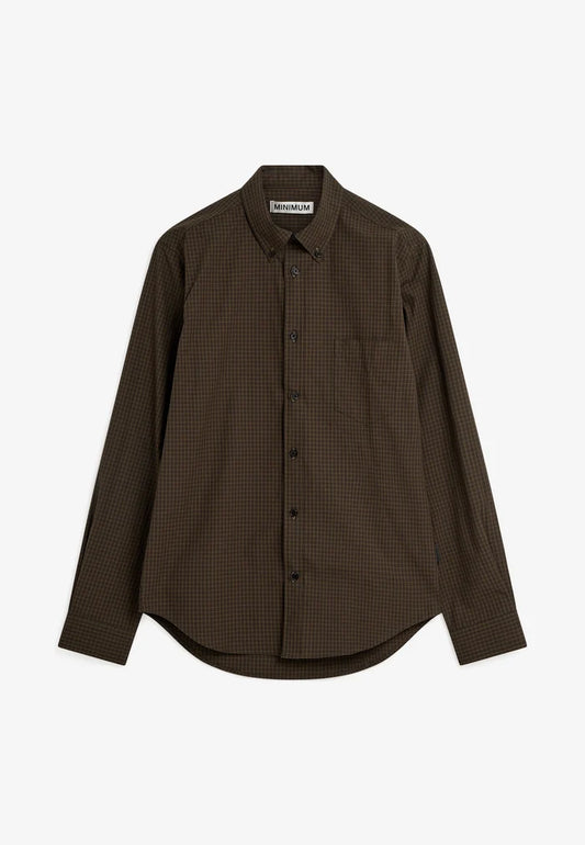 MINIMUM | Chemise à manches longues “Colt” - Café turc