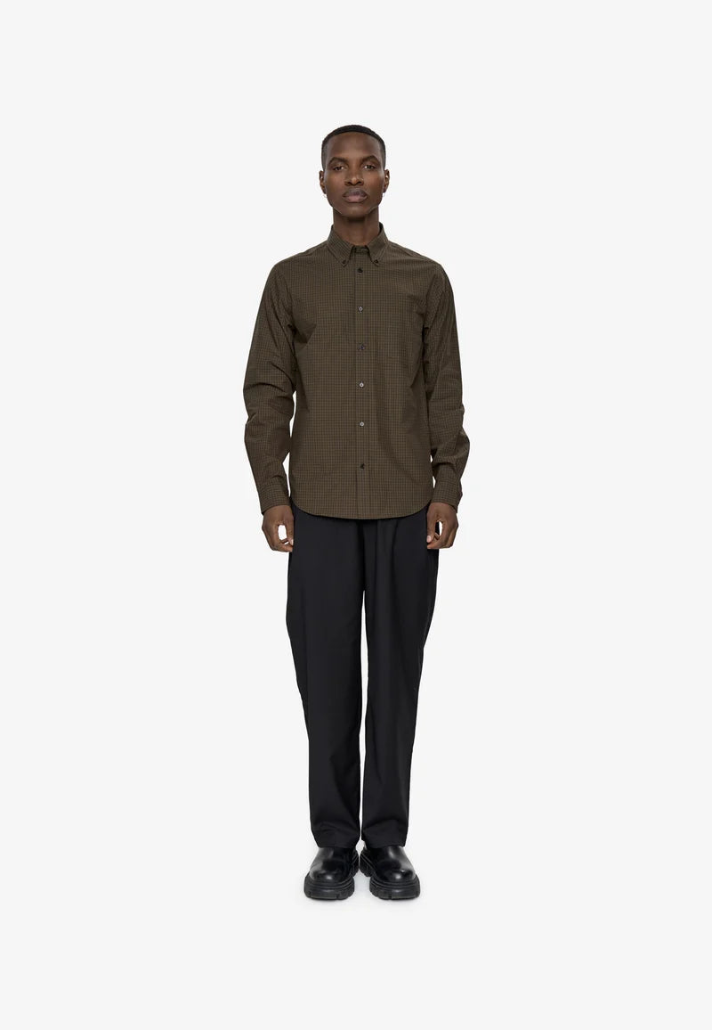 MINIMUM | Chemise à manches longues “Colt” - Café turc