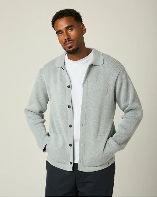 Peregrine | Chemise en maille 'Compton' - Denim Lavé