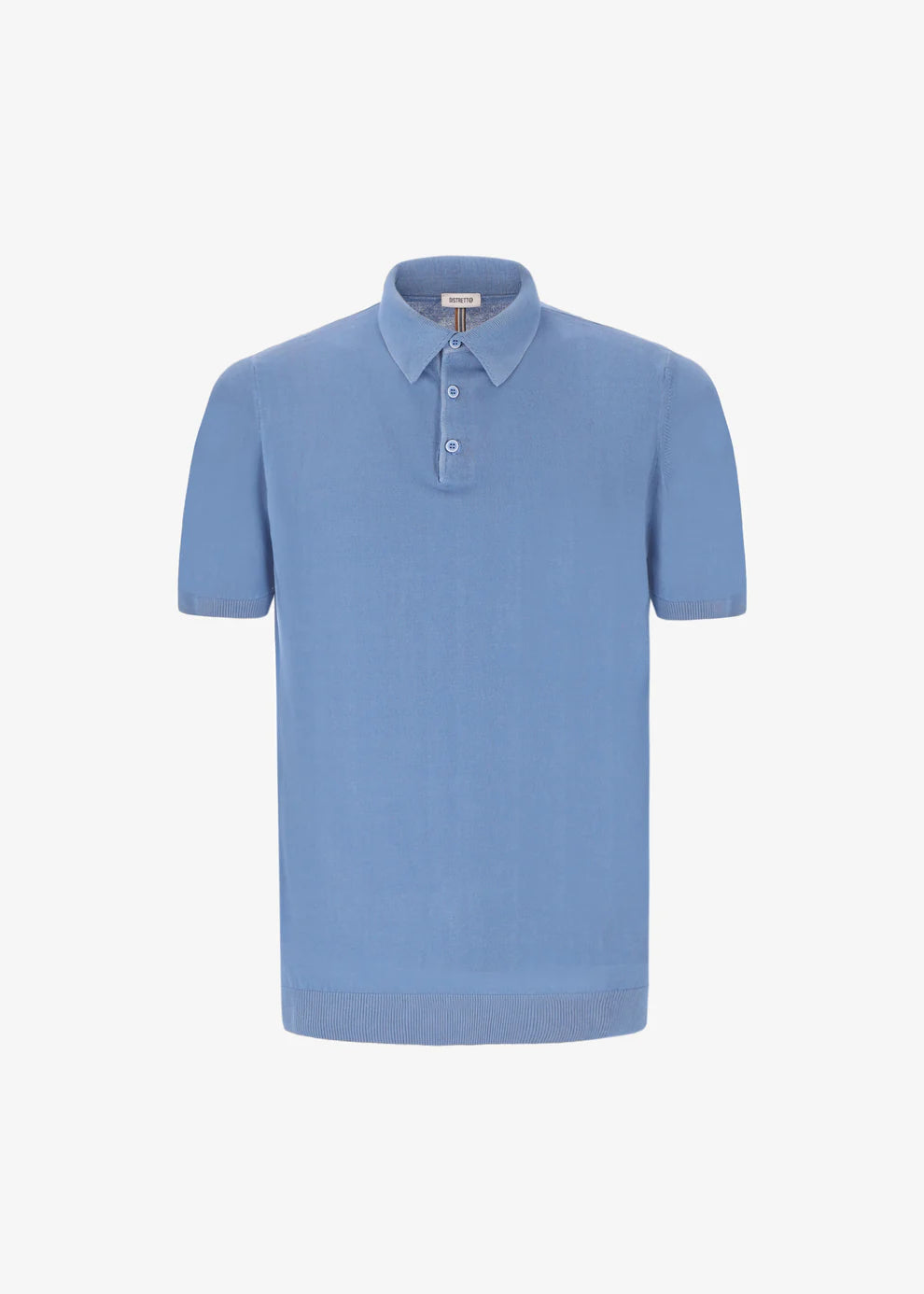 Distretto12 |Polo Carrara en crêpe de coton - bleu ciel