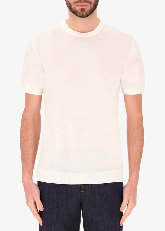 Distretto12 |T-shirt en crêpe de coton -blanc cassé