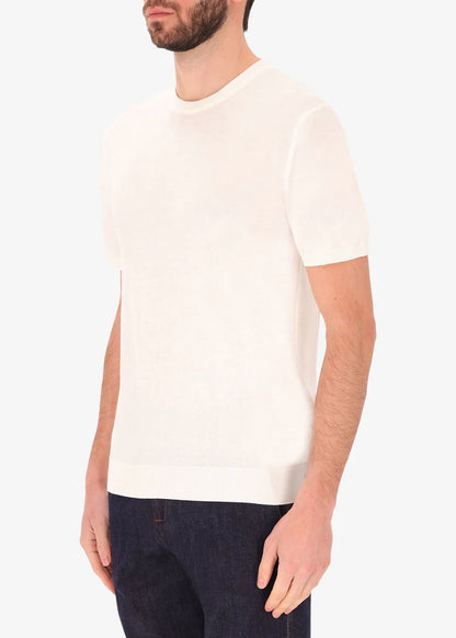 Distretto12 |T-shirt en crêpe de coton -blanc cassé