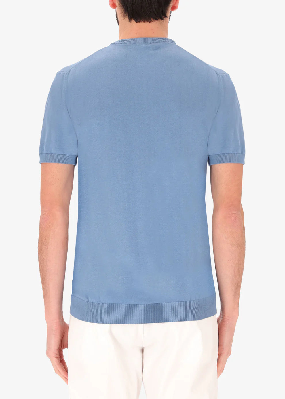Distretto12 |T-shirt en crêpe de coton -bleu ciel