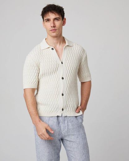 Peregrine | Chemise en maille de coton ''Cove'' - Blanc