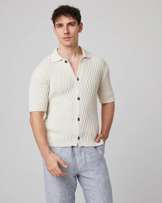 Peregrine | Chemise en maille de coton ''Cove'' - Blanc