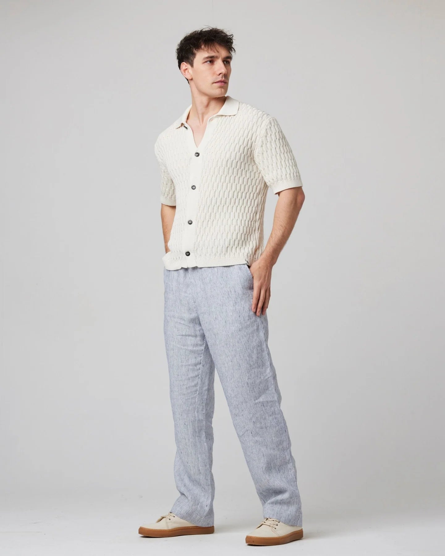 Peregrine | Chemise en maille de coton ''Cove'' - Blanc