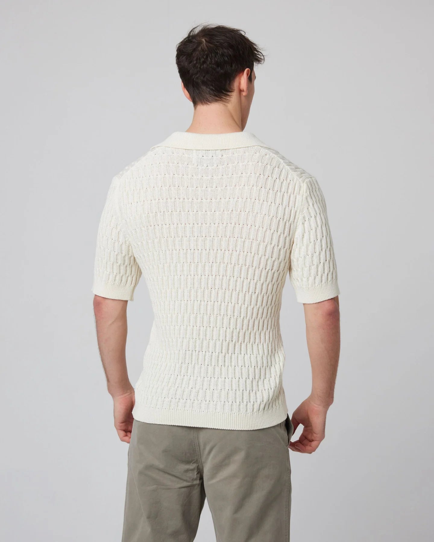 Peregrine |  Le polo en maille texturée ''Cove'' - Blanc