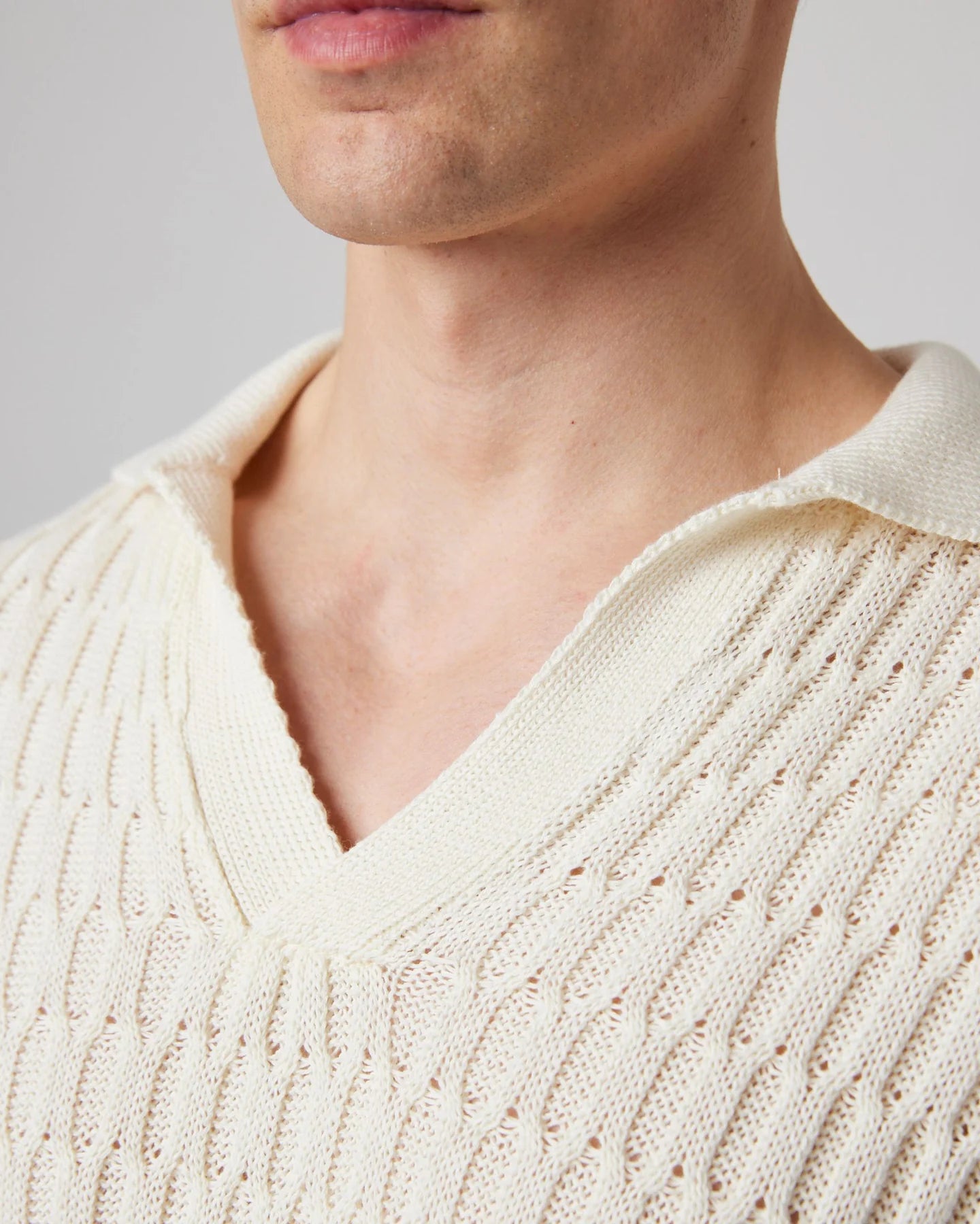 Peregrine |  Le polo en maille texturée ''Cove'' - Blanc