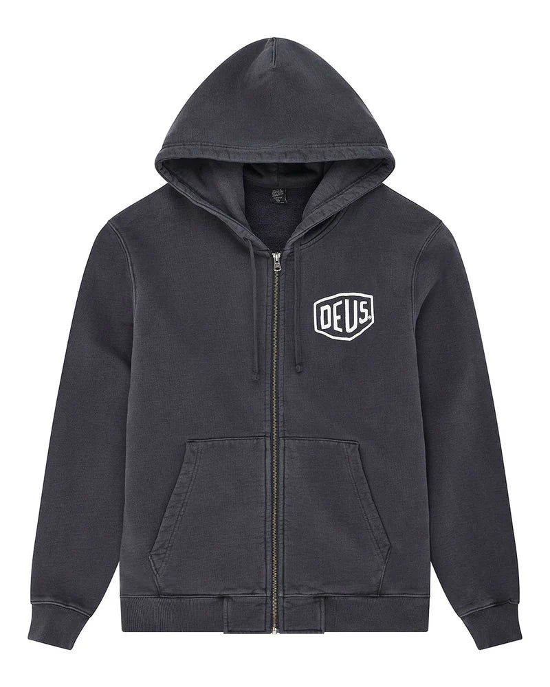 Deus Ex Machina | Le sweat à capuche zippé ''Shield Garment'' - Noir