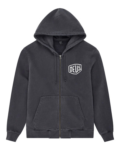 Deus Ex Machina | Le sweat à capuche zippé ''Shield Garment'' - Noir
