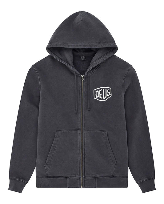 Deus Ex Machina | Le sweat à capuche zippé ''Shield Garment'' - Noir
