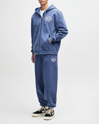 Deus Ex Machina | Le sweat à capuche zippé ''Shield Garment'' - Bleu