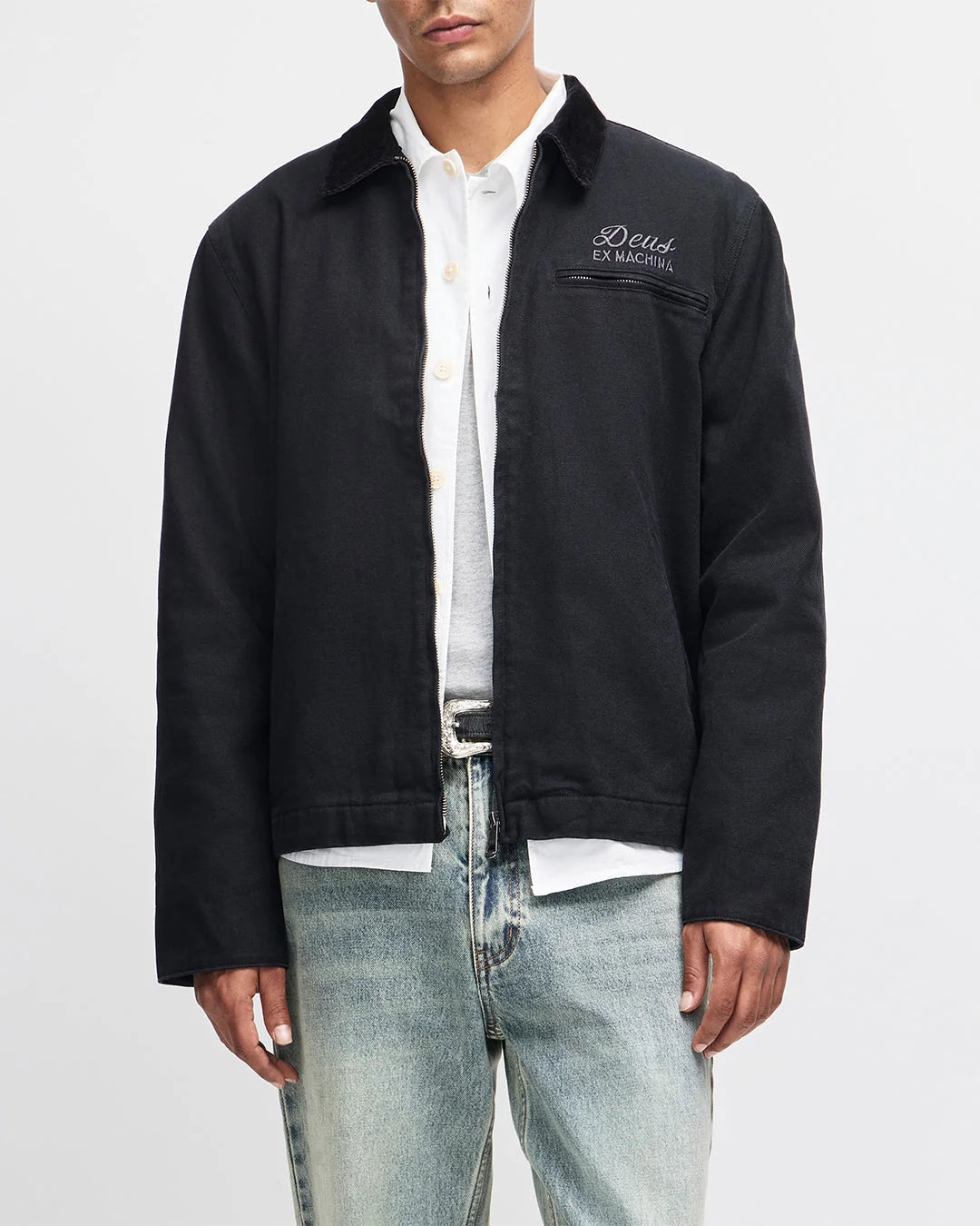 Deus | Manteau à col "Address" - Noir