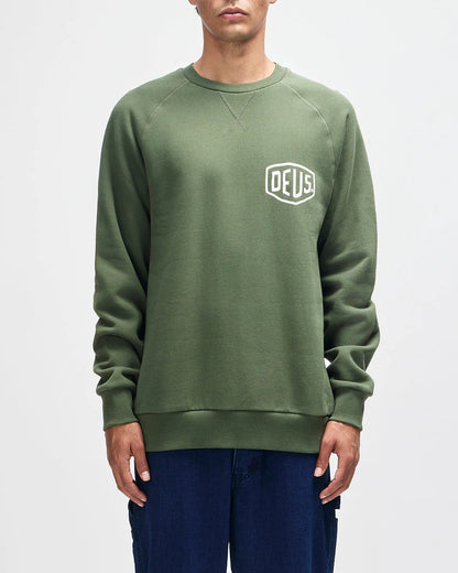 Deus Ex Machina | Sweat-shirt col rond  "Venice Address" - Vert pin