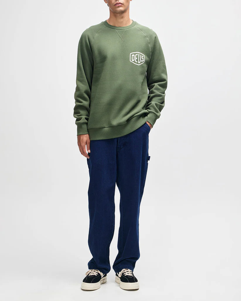 Deus Ex Machina | Sweat-shirt col rond  "Venice Address" - Vert pin