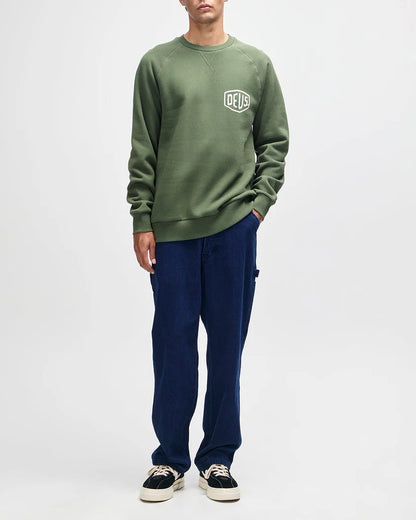 Deus Ex Machina | Sweat-shirt col rond  "Venice Address" - Vert pin