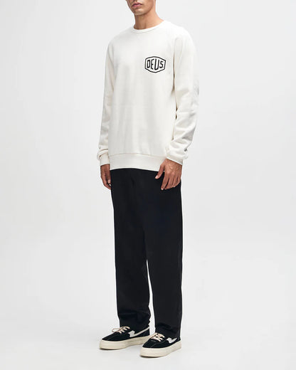 Deus Ex Machina | Sweat-shirt col rond ''Biarritz Address'' - Blanc sale