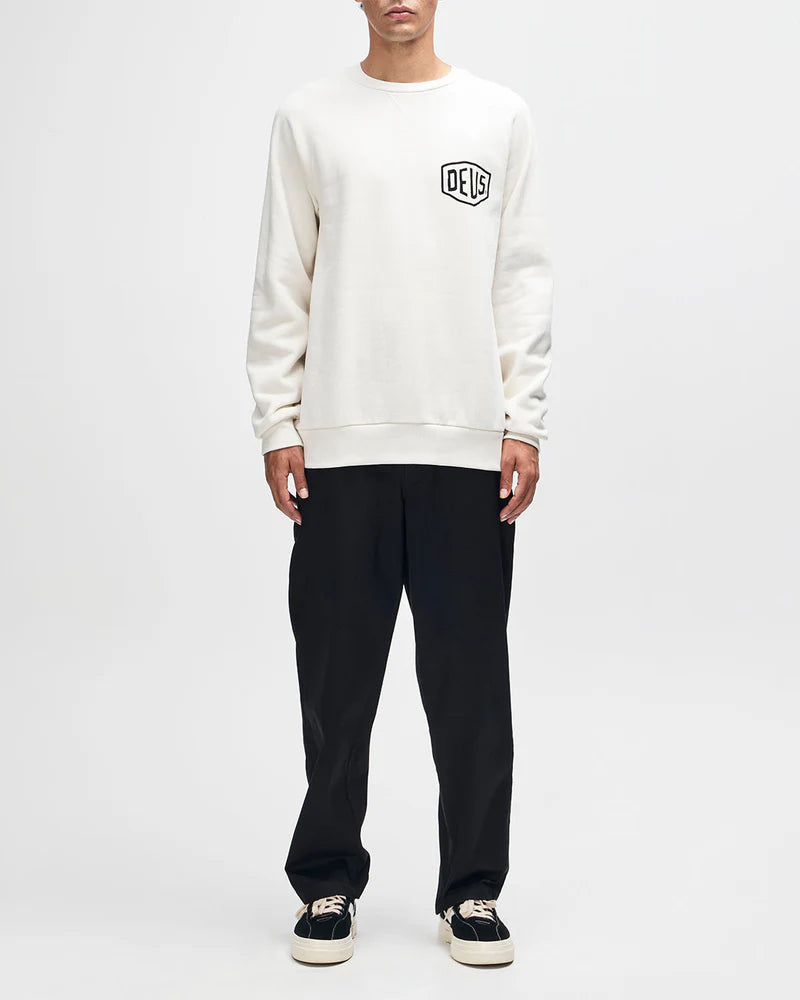 Deus Ex Machina | Sweat-shirt col rond ''Biarritz Address'' - Blanc sale