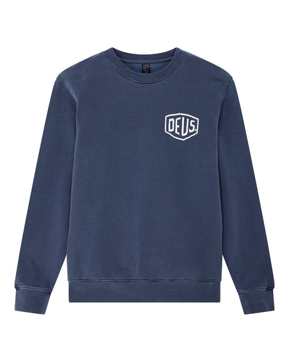 Deus Ex Machina | Sweat-shirt col rond  "Shield Garment" - Bleu