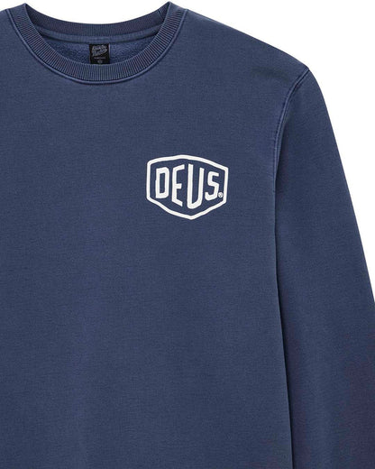 Deus Ex Machina | Sweat-shirt col rond  "Shield Garment" - Bleu