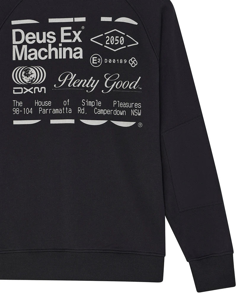 Deus Ex Machina | Sweat-shirt col rond  "Plenty good" - Noir