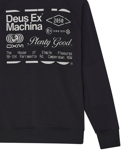 Deus Ex Machina | Sweat-shirt col rond  "Plenty good" - Noir