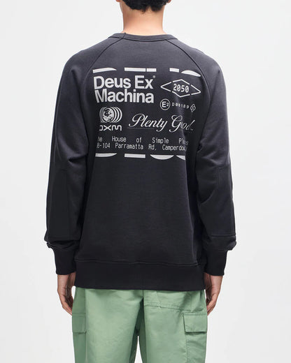 Deus Ex Machina | Sweat-shirt col rond  "Plenty good" - Noir