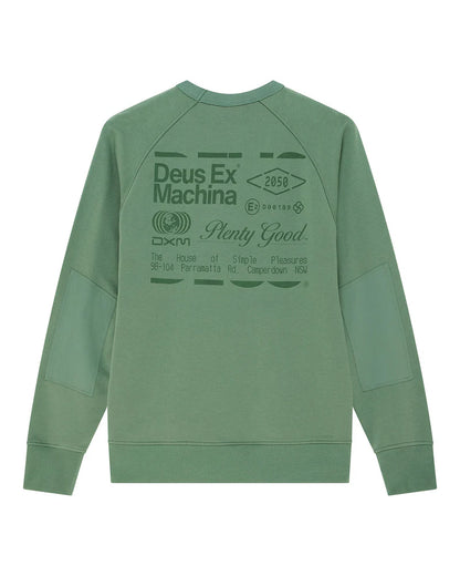 Deus Ex Machina | Pull à coll rond "Plenty good" - Vert givré