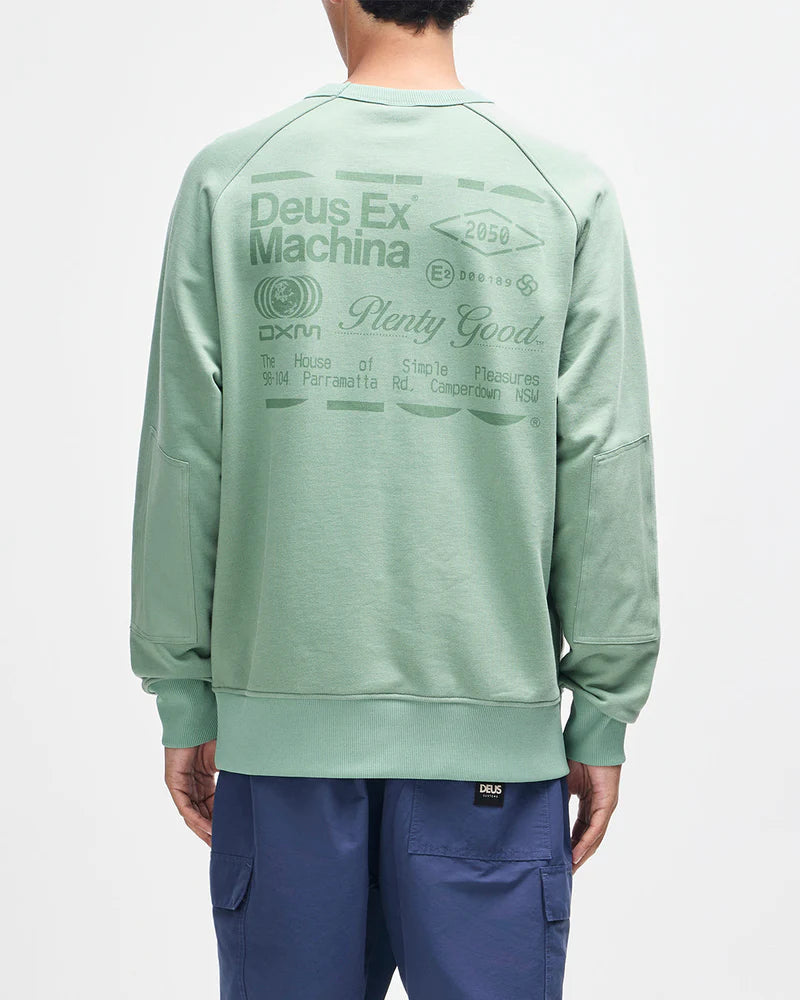 Deus Ex Machina | Pull à coll rond "Plenty good" - Vert givré