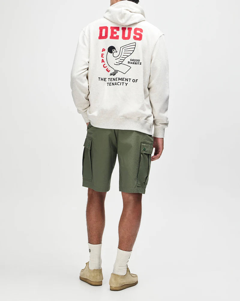 Deus Ex Machina | Le sweat à capuche zippé ''Buck up'' - Gris clair