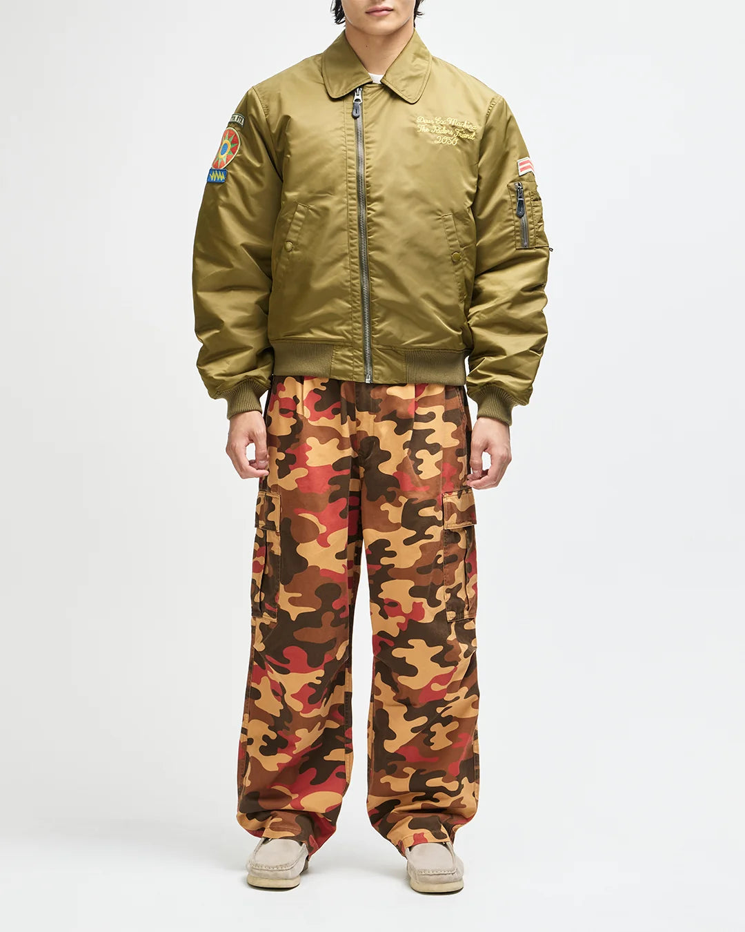 Deus | Manteau aviateur "Monty" - Vert olive