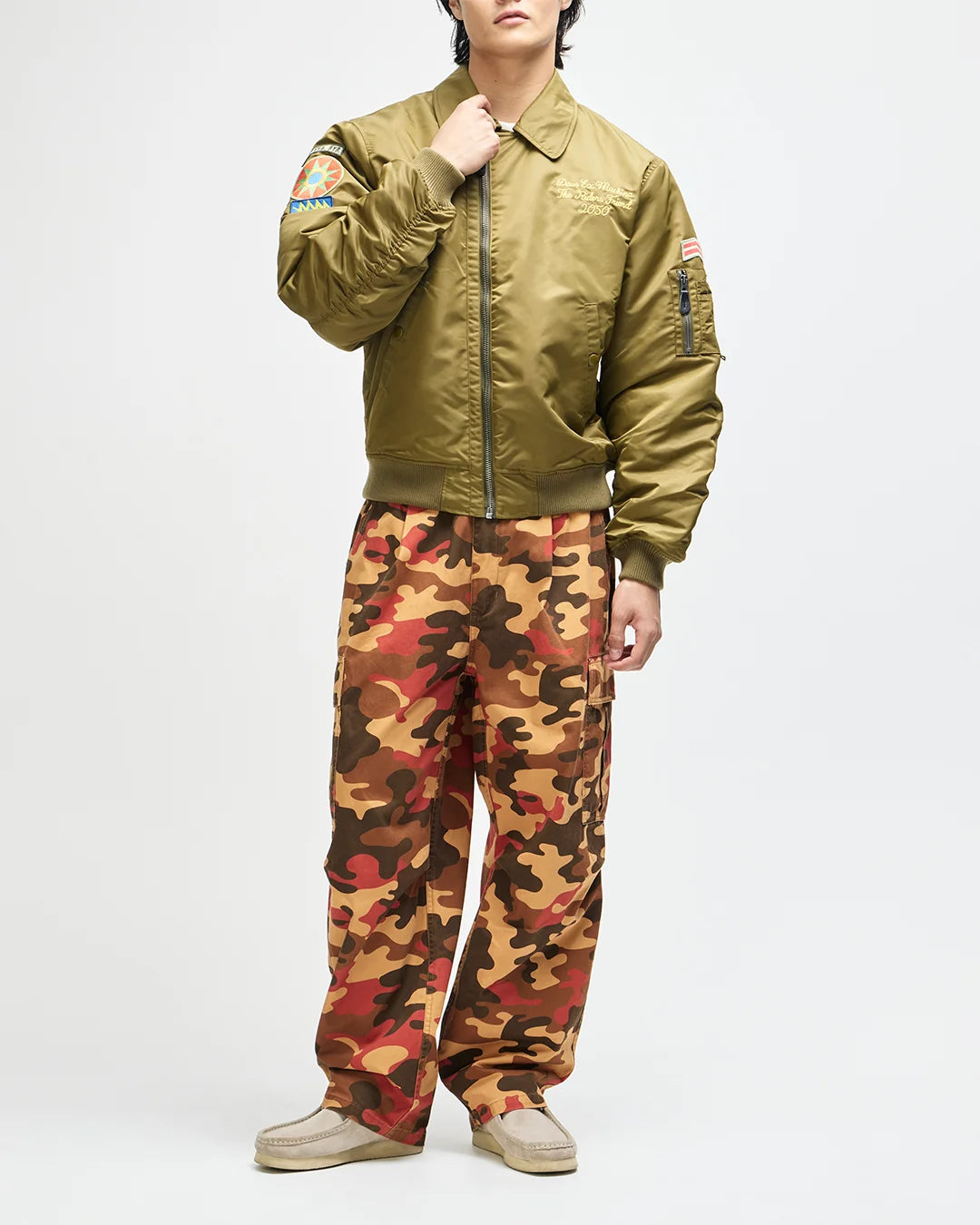 Deus | Manteau aviateur "Monty" - Vert olive