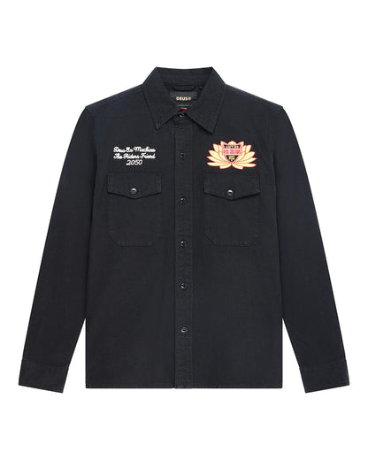 Deus | Chemise à manches longues "Sacred Chest" - Noir