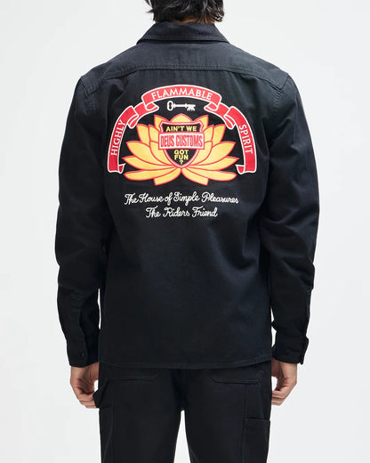 Deus | Chemise à manches longues "Sacred Chest" - Noir