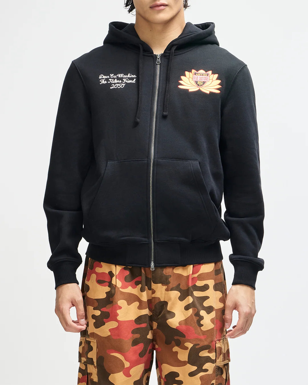 Deus | Pull à capuche "Sacred Crest" - Noir